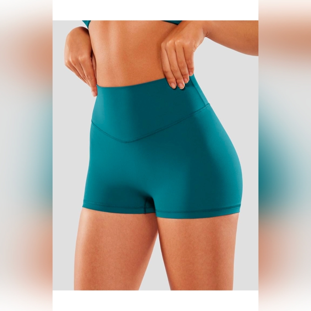 VANTONIA Womens Scrunch Butt Biker Shorts 2"